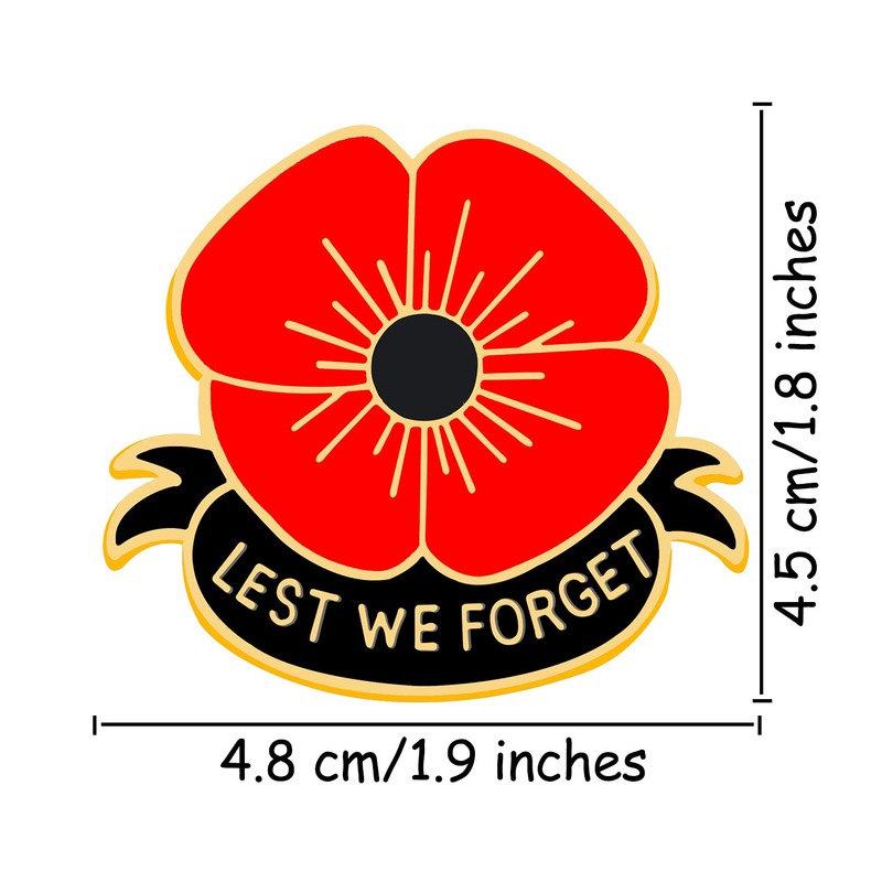 2 Pcs 6 Pcs 12 Pcs Red Poppy Pins Lapel