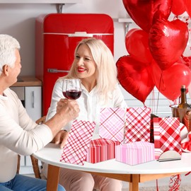 OGMOGKW Valentine Napkins,40pcs Valentine Napkins Paper Red Pink Buffalo Plaid Napkins Disposable Valentines Day Cocktail Dinner Napkins,Valentine Paper Hand Towels for Bathroom