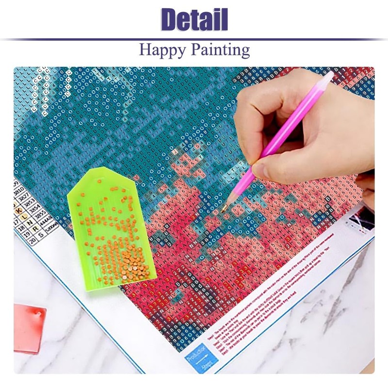 tigdtiu Set di 6 diamond painting per adulti, 5D fai