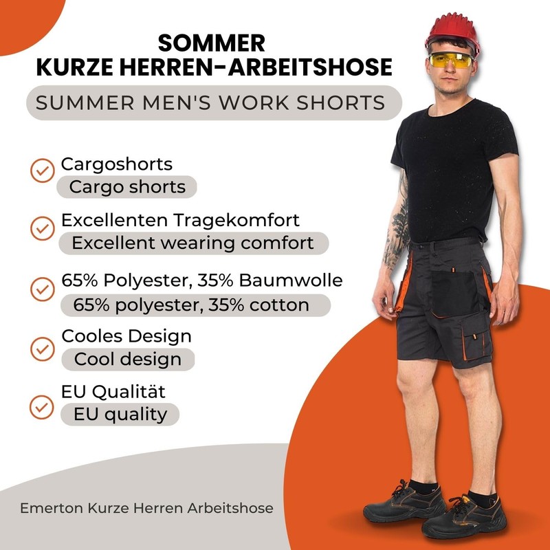 Emerton® Men's Summer Work Shorts - Many Colours - 60