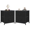 DUMOS Nightstand Small Dresser with 2 Fabric Drawers Side Tables