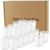 20 Pack White Unscented Glass Cup Candles - 15-20 Hour