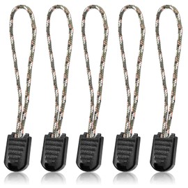 10 Pack Paracord Zipper Pull Replacement Pulls Tabs for Keys, Flashlight, Knife, Pouch, Backpack, Suitecases, Pocket - Camouflage