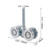 Mxfans Steel Sliding Track Roller Hanging Barn Door Rail Trolley