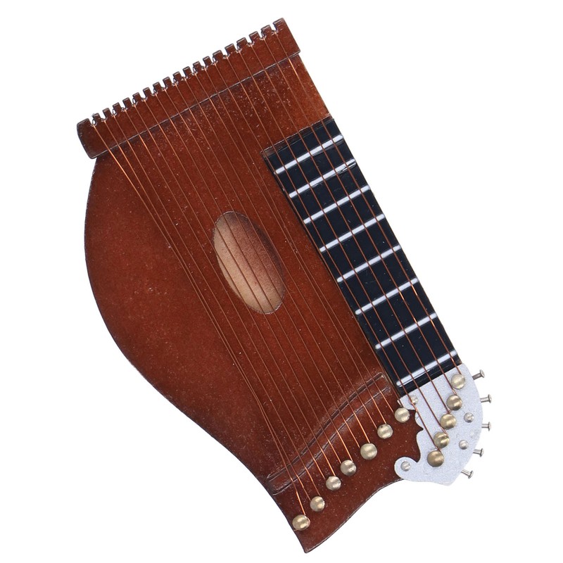Guzheng Model Wooden Miniature Guzheng Musical Instrument Model Display for