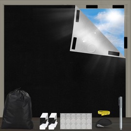 Window Blackout, 145 x 200 cm, 100% Opaque Sun Protection Roof Window Blackout, Interior Sun Protection Window, Blackout Fabric, Heat Protection, Outdoor for Bedroom, Children's Room