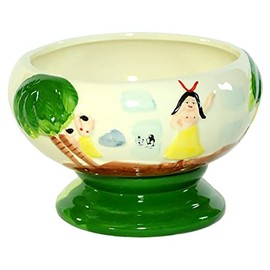 Birsppy 22 Ounce Medium Ceramic Hula Girl Compote Scorpion Bowl