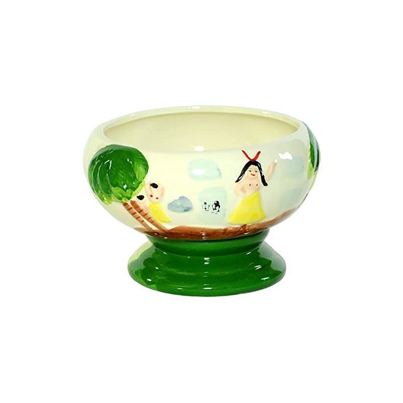 Birsppy 22 Ounce Medium Ceramic Hula Girl Compote Scorpion Bowl