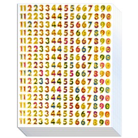 Number 0-9 Stickers, 10 Sheets Colorful Number letters Decorative Sticker, Scrapbook Stickers, Reflective Stickers - Stickers for Kids - Size 4 X 5.25 Inch./sheet