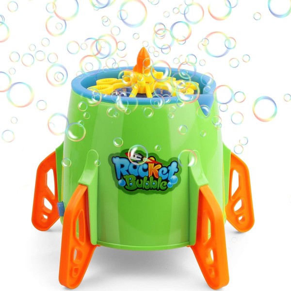 Hanmulee Bubble Maker Machine, Portable Automatic Rocket Bubble Blower 3000+