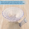 5 x Clear Plastic Salad Bowls, Reusable Mixing Serving Bowls