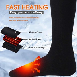 Electric Heated Socks Heated Socks Men Women Heated Socks Washable Outdoor Sports Skiing Hunting Cycling Motorcycle