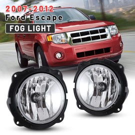 AUTOWIKI Fog Lights Fit For Ford Escape 2007 2008 2009 2010 2011 2012 Lamp Assemblies Driver Passenger Replacement