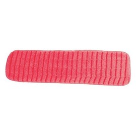 Mop Pad, Flat, Microfiber Head, Red, PK12