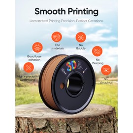 Vivaforte 3D Printer Filament Bundle,Wood PLA Filament Bundle,Wood Filament PLA,PLA Filament 1.75mm,3D Filament,3D Printer Accessories,pla Wood,Fit Most FDM 3D Printers,250g X 4 Pack