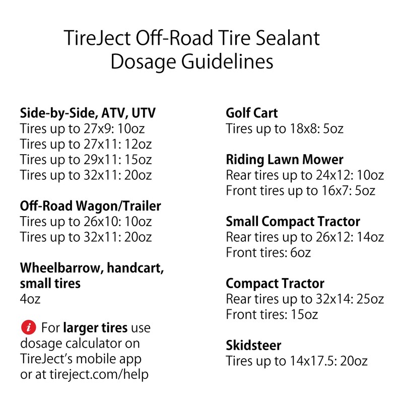 TireJect Off-Road Tire Sealant Kit - 5-in-1 Sealing - Fix