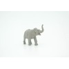 Safari Asian Elephant Toy, Grey, Rubber Animal, Realistic Model Gift,