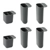 6 Pack DIY Mesh Pencil Holder Cups – Gray Polypropylene