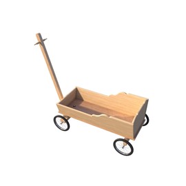 DIY Woodworking Plans for Long Reach Handle Ride Push Cart Wooden Garden Wagon