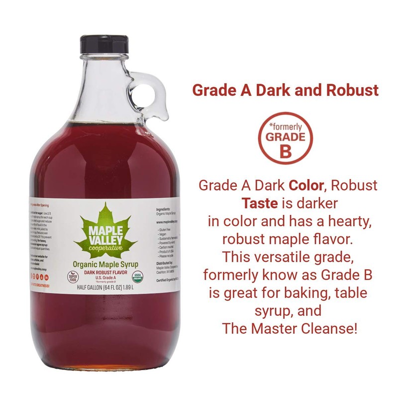 Maple Valley 64 oz. Organic Maple Syrup Grade A Dark