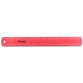 Westcott Jeweltone Plastic Ruler, 12-Inch, Pink (16022)