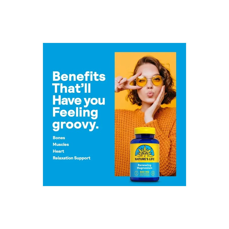 Natures Life Renewing Magnesium 500 Mg Citrato Óxido B-6