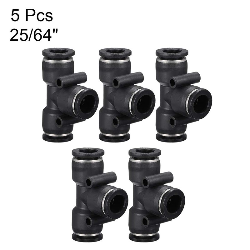 sourcing map Plastic Tee Push to Connect Tube Fittings 10mm
