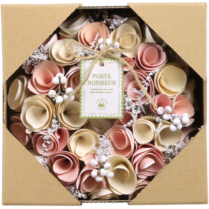 SGWonder Zone 660-019S Wreath, 7.1 inches (18 cm), Pastel Pink,