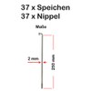 Set 250 mm Speichen Spokes Silver Chrome 2 mm including
