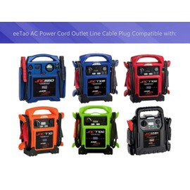 5 Pcs - eeTao 6 Feet AC Power Charging Cord Charger Cable Compatible with Jump-N-Carry JNC350 JNC660 EverStart MAXX 1200 JNCAIR JNC770 12V Jump Starter 1700 A JNCXF JNC 350 600C AIR 770 KKC 660 Cable