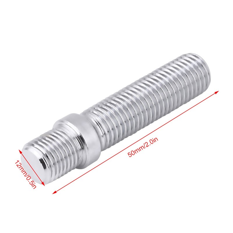 Acouto 20PCS 50mm Extended Wheels Stud Conversion 12x1.5 to 12x1.5
