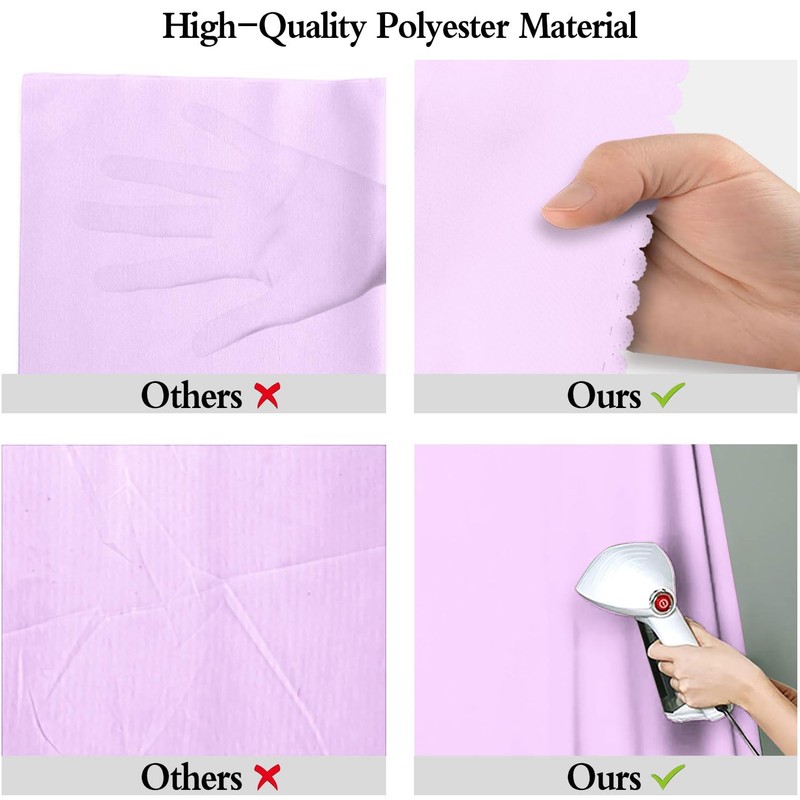 LYLYCTY Light Purple Portrait Backdrop 8x10ft Zoom Meeting Photo Studio