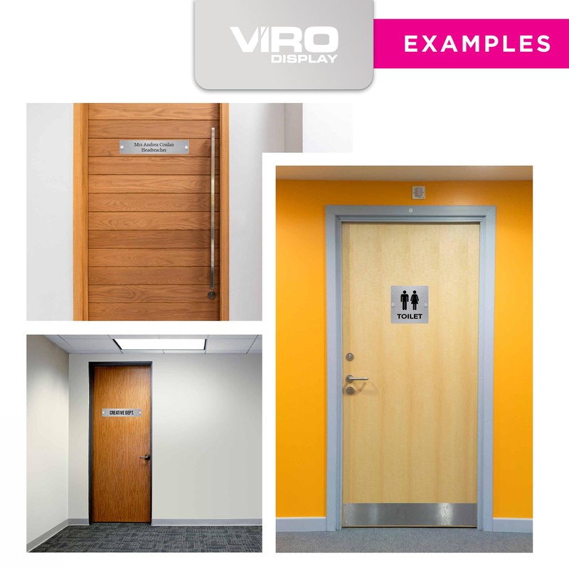 ViroDisplay® Standoff Aluminium Sign – 150 x 150mm – Premium