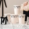 Cream Paper Cups with Black Bows – Pack of 6