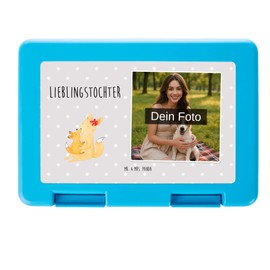 Mr. & Mrs. Panda Personalisierte Foto Brotdose Fuchs Mama - Grau Pastell