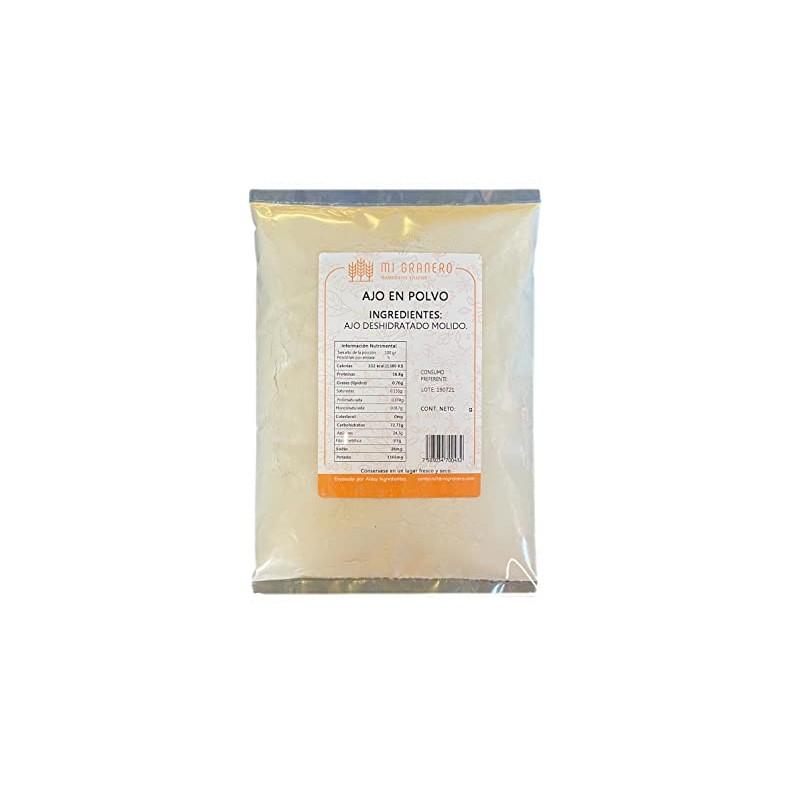 Ajo en Polvo Molido Puro a Granel 500 G