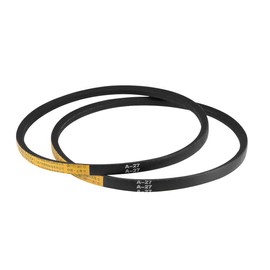 sourcing map 2 x A27 V-belt, A profile, rubber drive belt, 27 inch pitch length