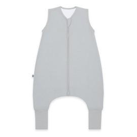 emma & noah Baby Sleeping Bag with Foldable Feet, 2.5 Tog, Sleeping Bag for Autumn and Winter, Organic Cotton, Oeko-Tex Certified, Ideal for Active Children, Essential Grey