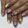 Press On Nails, Short Almond Ballet Duck Fake Nails, Cute