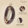 Parcelona French Eggie Oval Shell Black Mini Celluloid Acetate Side
