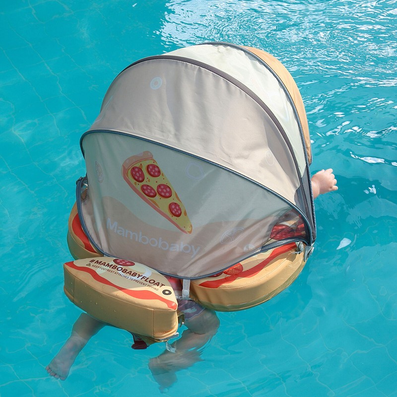 HECCEI Mambobaby Float with Canopy Baby Pool Float Non-Inflatable Swim