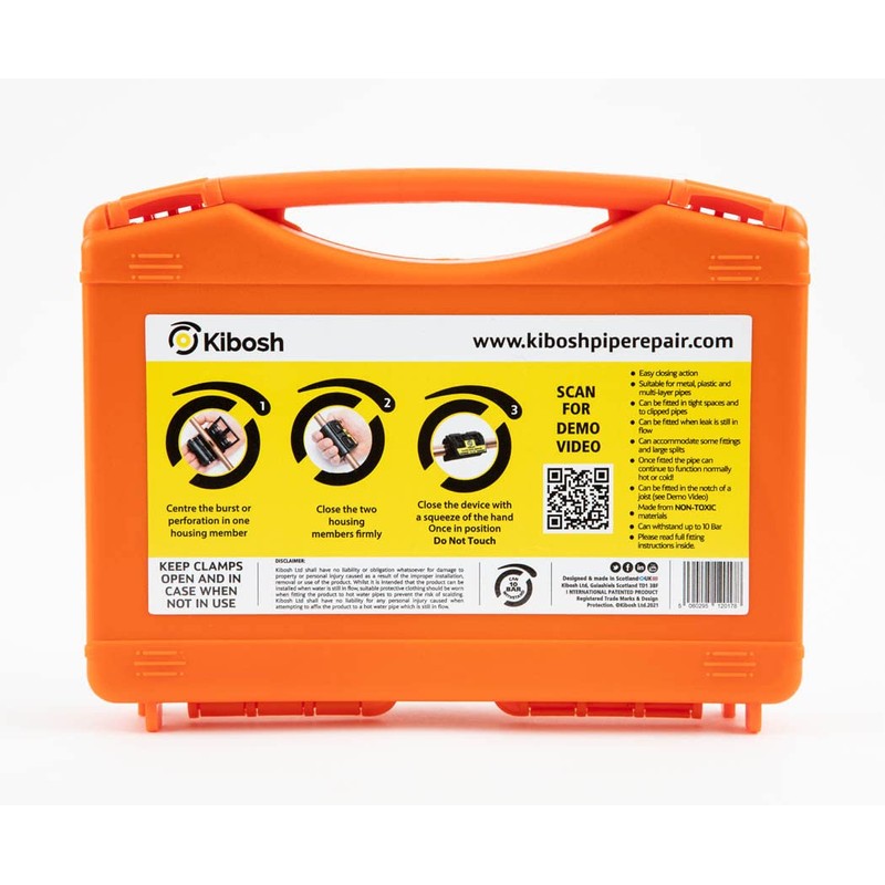Kibosh Rapid Pipe Repair Kit (Contains 1 x 15mm &