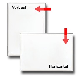 StoreSMART® - 5 x 7 inches Full-Back Magnetic Pockets for Refrigerator or Locker - 25-Pack - Open Long Side - H32305-25