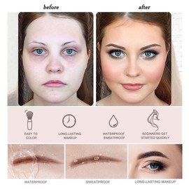 Youngfocus Highly Pigmented Eyeshadows & Natural Waterproof Eyebrow Powders Makeup Flawless Weather jeffree star  org 2 palette Set Brush neutral palette