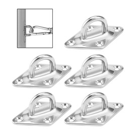 Lissey Pad Eye Stainless Steel Eye Plate Hardware M5 m8 Strong Concrete Wall Hook Tarp Shade Cabinet Mounting Fixing Hardware 5 Pcs 10 Pcs