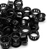 Uenhoy 50 Pcs Black Snap Bushing 3/4" Mounting Dia Nylon