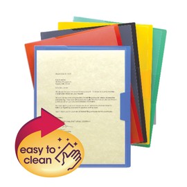 Smead Organized Up Poly Opaque Project Jacket, Letter Size, Assorted Colors, 5 per Pack (85740)