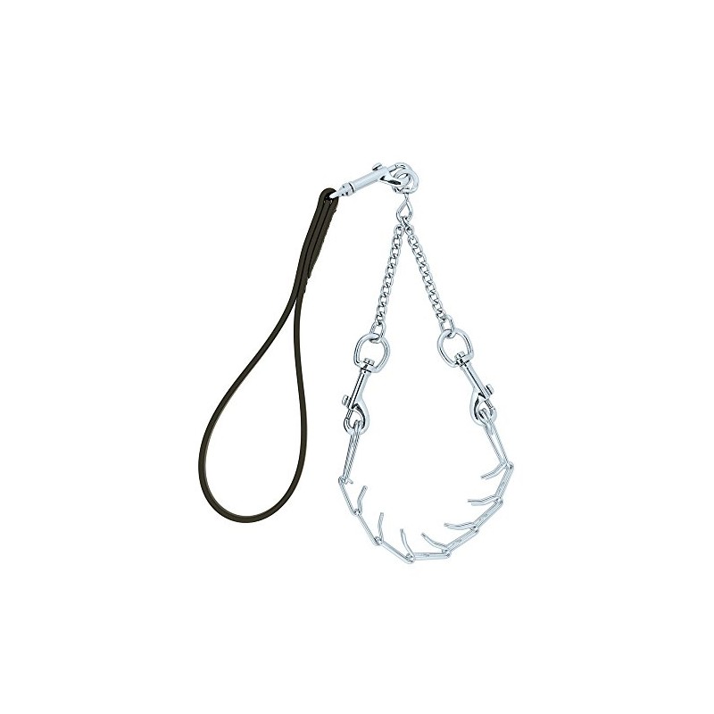 Weaver Leather Pronged Chain Goat Collar and Lead Set, Brown