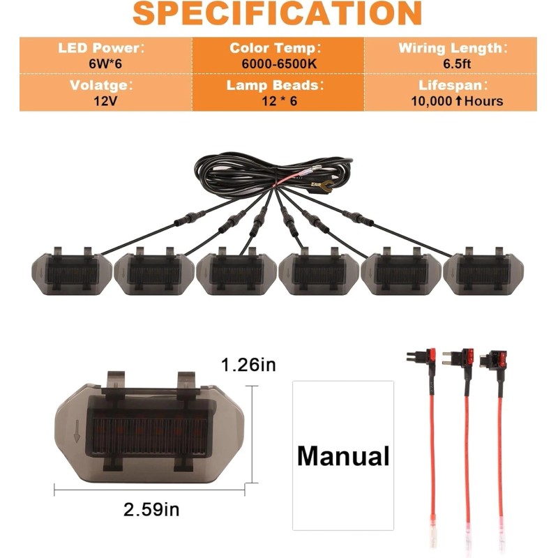 Sidi Grill Lights for 2024 Jeep Wrangler JL JLU Grill
