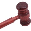 2 Pcs Reddish Brown Wood Judge Gavels Auction Court Gavels